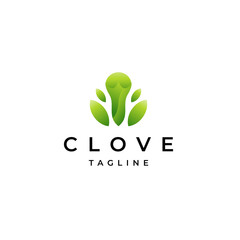 clove logo icon design template flat vector illustration
