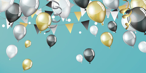 Festive party balloons background