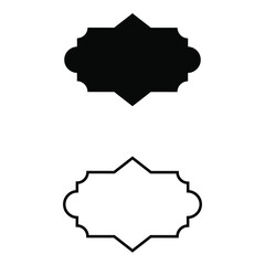 Frame vector icon set. Tag illustration sign collection. label symbol.