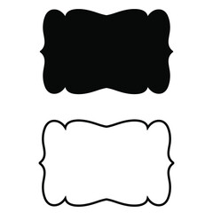 Frame vector icon set. Tag illustration sign collection. label symbol.