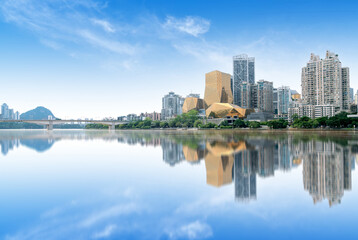 Fototapeta na wymiar China Guangxi Liuzhou City Skyline