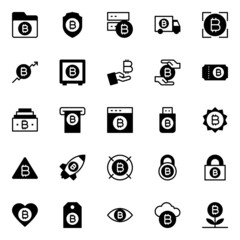 Glyph icons for bitcoins.