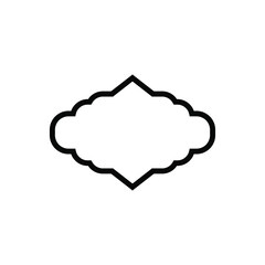 Frame vector icon set. Tag illustration sign collection. label symbol.