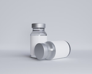 Medical Medicine vaccine pill bottle isolated on a white background
