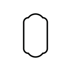 Frame vector icon set. Tag illustration sign collection. label symbol.