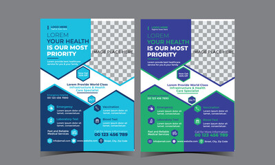 Medical and Healthcare Service Flyer Design Template
