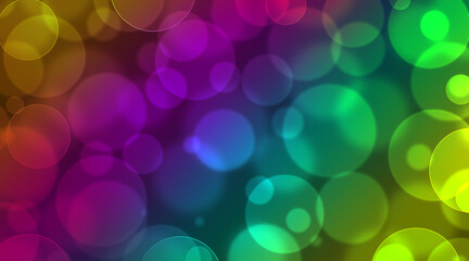 abstract bokeh rainbow circular background; abstract bokeh colorful concept for background