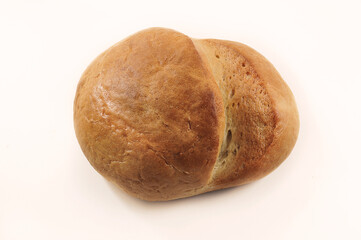 round bread isolated on white background