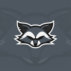 Animal mascot raccoon illustration