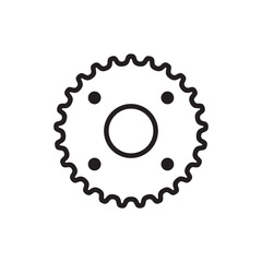Industrial gear, bicycle and motorcycle icon logo design