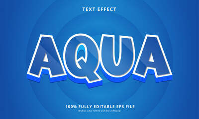 Aqua text style - Editable text effect