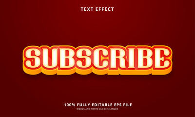 Subscribe text style - Editable text effect