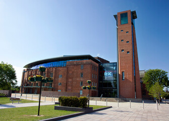 STRATFORD-UPON-AVON - MAY 22: The newly refurbished and reopened Royal Shakespeare theatre in...