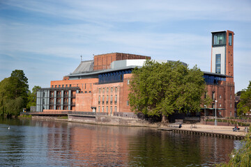 STRATFORD-UPON-AVON - MAY 22: The newly refurbished and reopened Royal Shakespeare theatre in...