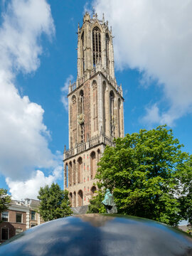 Statue of Count Jan van Nassau on the Domplein near the Domtoren in Utrecht, Utrecht Province, The Netherlands