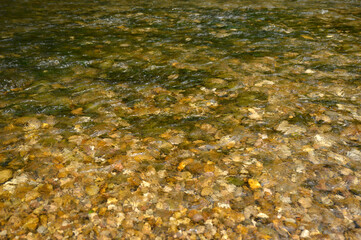 transparent calm river water surface