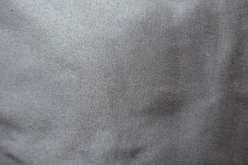 Top view of simple unprinted gray fabric from above