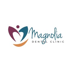 magnolia dental clinic logo, abstract luxury tooth facial surgery  and boutique vector