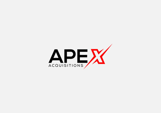 Apex Abstract x letter modern typography logo design