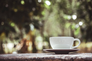 cup of coffee on table