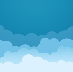 Sky and Clouds background. vector illustration 