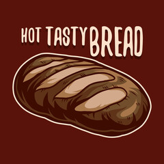 tasty bread vector illustration