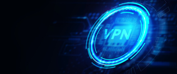 Business, Technology, Internet and network concept. VPN network security internet privacy encryption concept. 3D illustration