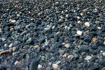Wet sea pebbles  