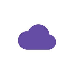 Cloud vector isolated glyph icon. Weather sign