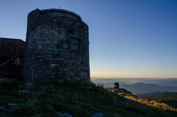 old  observatory  building in the mountains