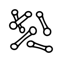 Bacteria clostridium line vector doodle icon design