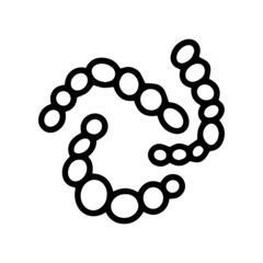 Bacteria streptococcus line vector doodle icon design