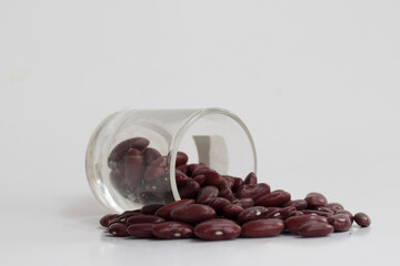 Red bean isolated on a white background.