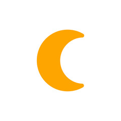Young Moon vector flat glyph icon. Weather sign