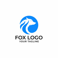 Creative Fox Head Logo Symbol Vector Design Illustration