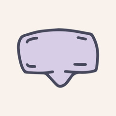 speech bubble color vector doodle simple icon