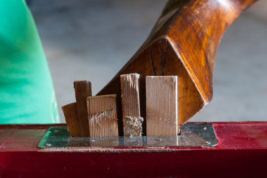Venetian wooden oarlocks