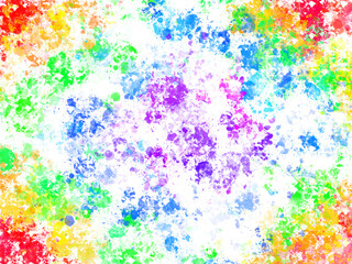 Rainbow Watercolor Background. watercolor scribble texture. Abstract watercolor on white background.	
