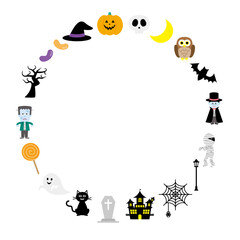 Fototapeta premium ハロウィンのイラストフレーム