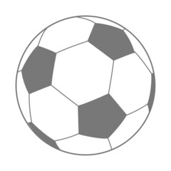 Soccer ball icon. Flat vector illustration in black on white background.