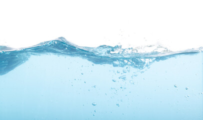 Water splash, water wave abstract background isolated on white