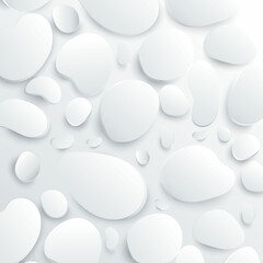 Abstract modern drop water white and gray background circle dimension shape and texture.