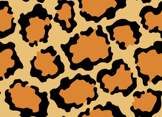 Leopard texture. Seamless print with wild animal skin. Leopard or cheetah nature design pattern. Wild animal skin print. illustration background