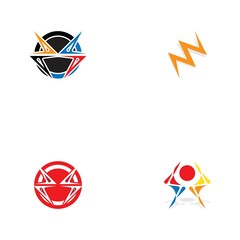 flash thunderbolt logo template