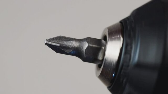 Close up of working screwdriver tool.