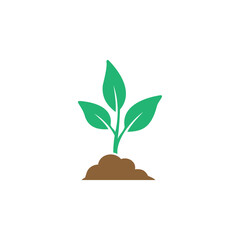 Sprout plant icon design illustration template