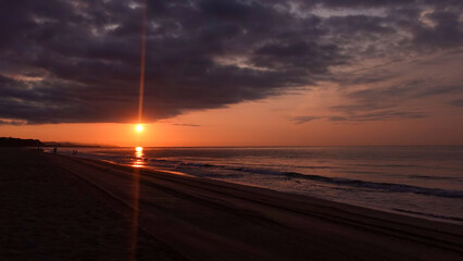 sunset on the beach