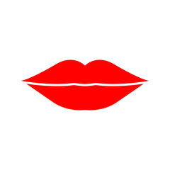 Lips vector icon. kiss illustration sign.  woman symbol. love logo.