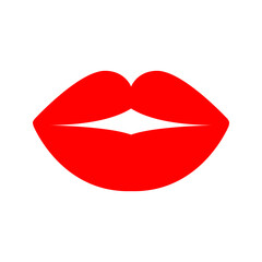 Lips vector icon. kiss illustration sign.  woman symbol. love logo.