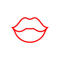 Lips vector icon. kiss illustration sign.  woman symbol. love logo.